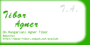 tibor agner business card